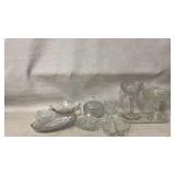 Vintage Pressed Glass Candy Dishes, Lidded Dish