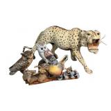 Vintage Hand-made Animal Figurines, Hide Covered