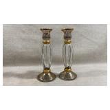 pair of vintage Italian hand-blown art glass