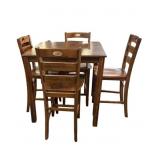 Counter Height Wooden Kitchen Table with 4 Chairs