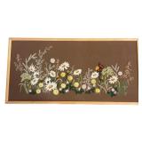1976 Sunset Stitchery Wildflower Crewel Embroidery