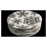 (7) HausenWare "Platinum Snowflake" Salad Plates