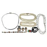 Assorted Vintage Costume Jewelry, Pearls,