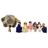 (6) Vintage Collectors Dolls, Native American,
