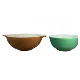 (2) Vintage Pyrex Mixing Bowls, Cinderella Bowl,