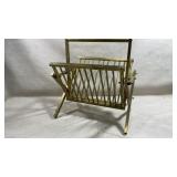 Vintage Modernist Brass Newspaper Rack