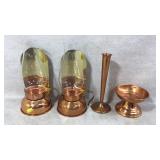 Copper candle holders