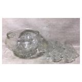Punch bowl and cups