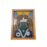 The White Flower Kachina Stained Glass Wall Art