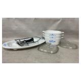 Corning ware Blue Cornflower Casserole, Platter