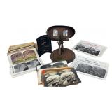 Antique The Holmes Stereoscope w Stand & 100+