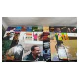 collection of vintage soul, R&B, and jazz vinyl