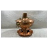 traditional copper and brass Chinese hot pot,