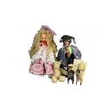 Vintage Porcelain Dolls, Schuco Tanzfigur, Clown,