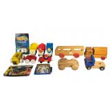 10+ Vintage Kids Toy Cars, Wooden & Plastic, Hot