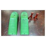 Pair of metal card ramps and jack stands
