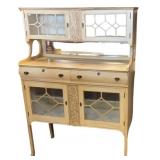Antique Sideboard Cabinet with Mirrored Back