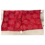2 Christmas Snowflake Throw Pillows