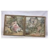 Framed French Tapestry Reproduction Scenes