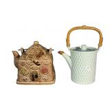 (2) Vintage Ceramic Japanese Teapots,
