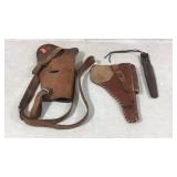 Leather Holsters and Knife Sheath Lot