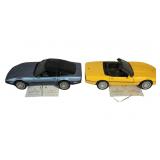 (2) Franklin Mint Chevrolet Corvette Die-cast Cars