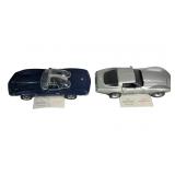(2) Franklin Mint Chevrolet Corvette Die-cast Cars