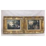 Framed French Prints with Ornate Gilded Frames