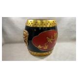 antique East Asian decorative drum-shaped