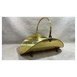 vintage solid brass firewood log holder and