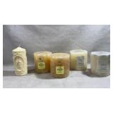 Group of large stylized candles