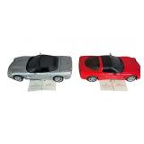 (2) Franklin Mint Chevrolet Corvette Die-cast Cars