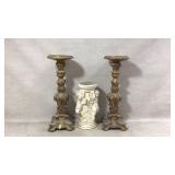 Ornate Pedestals - Gilt Metal & Cherub Design