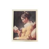 Jean-Honorï¿½ Fragonard "A Young Girl Reading" Print