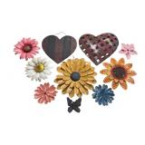 (11) Assorted Lawn Decorations, Metal Flowers,