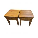 2 BROYHILL Attic Heirlooms Wooden End Tables