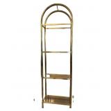 Brass and Glass ï¿½tagï¿½re With Arched Top