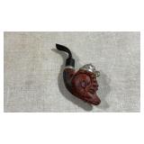 vintage hand-carved tobacco smoking pipe with a