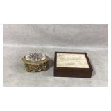 Decorative storage box and musical box