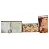 (3) Vintage Asian & English Tablecloths / Napkins/