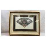 vintage print of folding fan with European origin