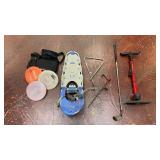 collection of various outdoor and sporting gear