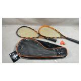 set of two speedminton s70 black and orange