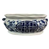 Vtg. Bombay Co Porcelain Oval Footbath Planter