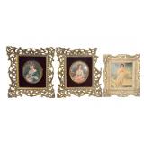 (3) Vintage Ornate Framed Art, Cameo Creations,