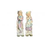 (2) Antique Carl Schneider Figurines German Bisque