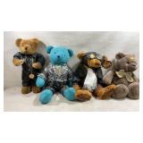 variety of vintage and collectible teddy bears