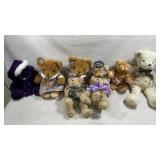Large collection of plush bears from various