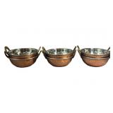 (6) Turkish Hammered Copper Karahi Small Serving