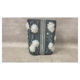 Phoenix Sculptured Artware Gray Vase with Floral
